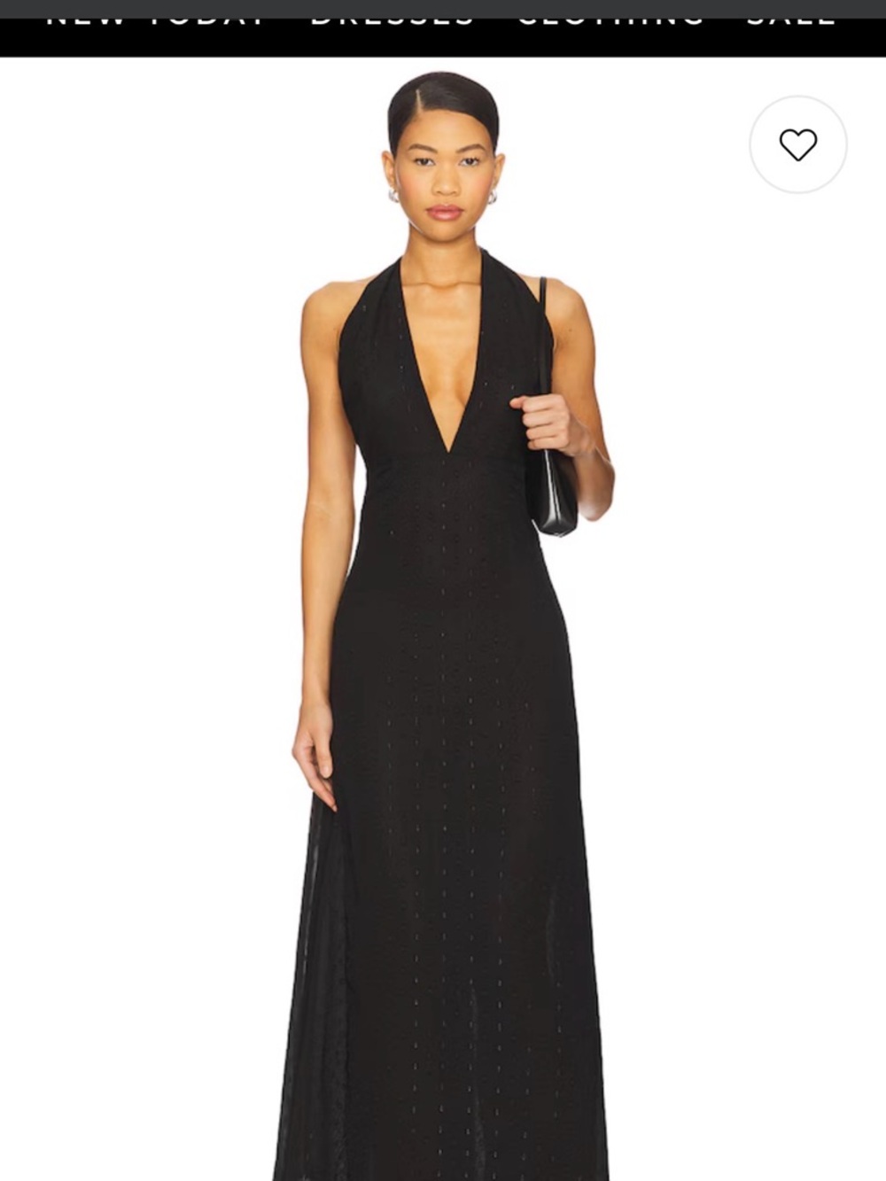 Odenah clip dot dress in Noir